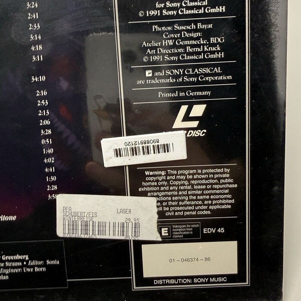 Franz Schubert Winterreise Fischer-Dieskau Perahia SEALED Original Packaging LD - Picture 11 of 15